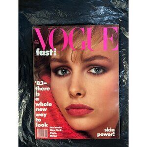 1983 VTG Vogue Magazine January 1983 -Lauren Helm Front Cover No Label/Newsstand
